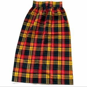 ❌SOLD❤️Vintage handmade tartan plaid maxi skirt